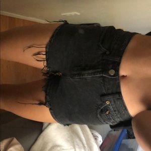 black summer shorts